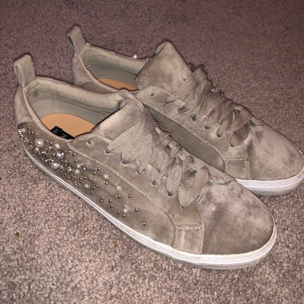 Zara Velvet Sneakers View 2